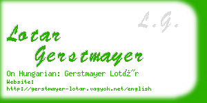 lotar gerstmayer business card
